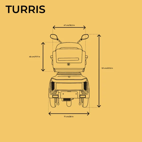 Veleco TURRIS scooter eléctrico de movilidad diagrama tecnico b