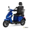 Veleco DRACO blue mobility scooter with captain seat side