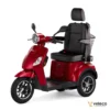 Veleco DRACO red mobility scooter with captain seat side