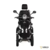 Veleco FASTER black mobility scooter with high-back captain seat front