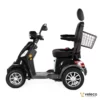 Veleco FASTER black mobility scooter with high-back captain seat left side