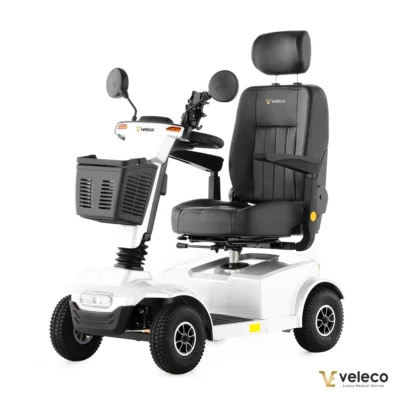 Veleco JUMPY WHITE 4 wheeled mobility scooter with speed regulation