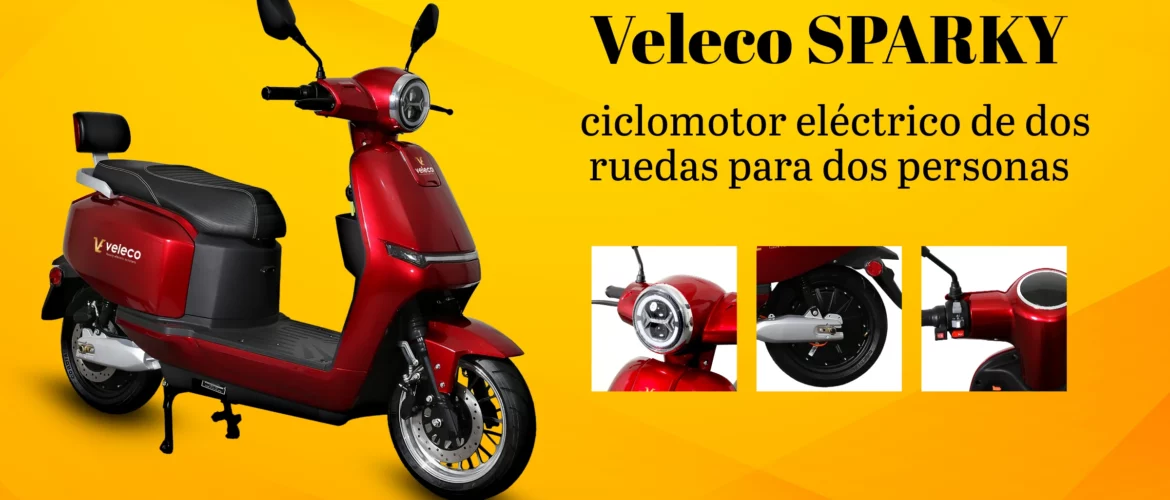Veleco SPARKY – ciclomotor eléctrico de dos ruedas para dos personas